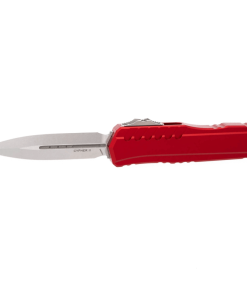 Microtech Cypher II D/E OTF Knife Red Stonewash–1242-10RD