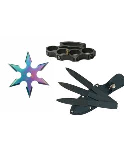 90-19C Throwing Star Set & Throwing Knife Combo