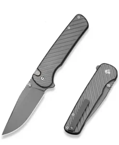 CIVIVI Iron Tide - Gray Aluminum Handle; Gray Stonewashed 14C28N Blade - C25011-3