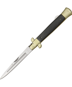 Benchmark Bmk035 Large Stiletto Knife Black Wood Handles