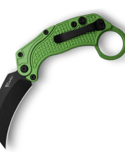 Reate EXO-K Gravity Karambit Button Lock Knife Oxidized Green