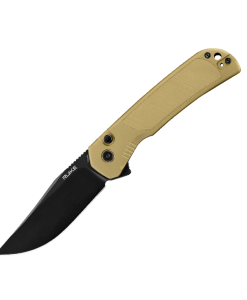 Ruike Drop Point Blade Gold Aluminium Handle-P192-AK Folding Knife